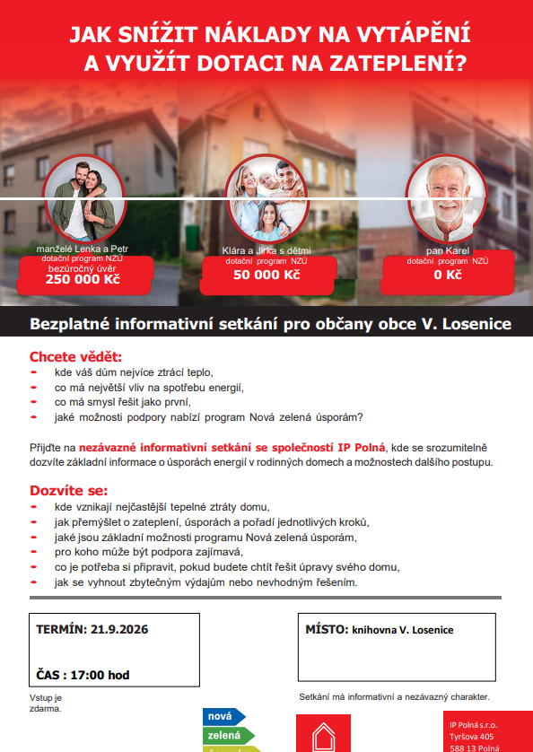 Informativní setkání o úsporách energií